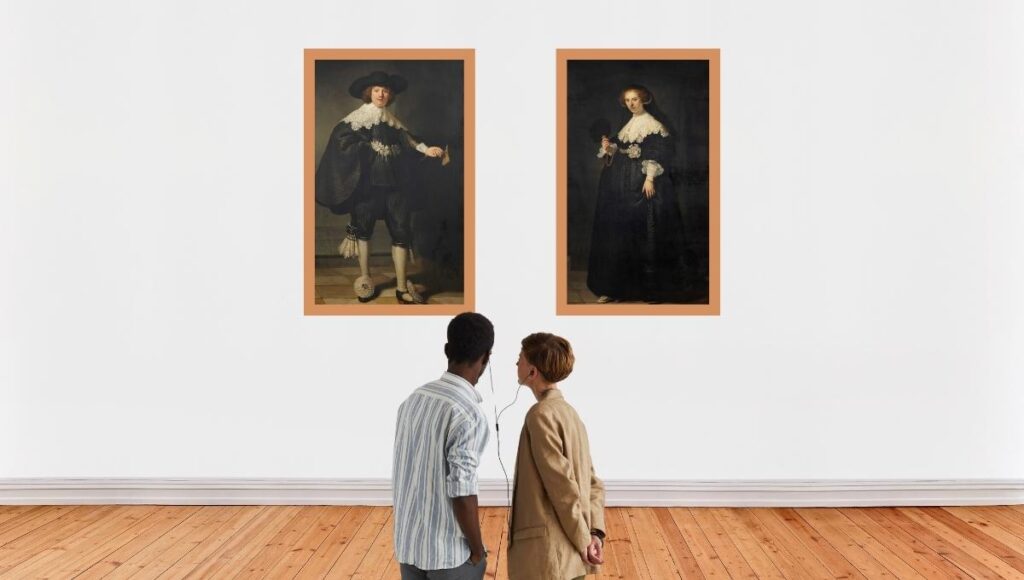 Pendant Portraits of Maerten Soolmans and Oopjen Coppit by Rembrandt