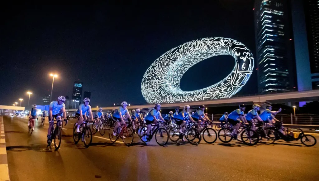 Cycling on Sheikh Zayed Road to Marathon Week!